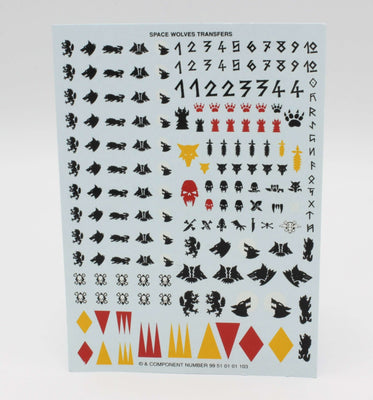 Warhammer 40k Space Wolves Decals Transfer Sheet - Tabletoploot