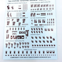 Warhammer 40k Tau Empire Decals Transfer Sheet - Tabletoploot