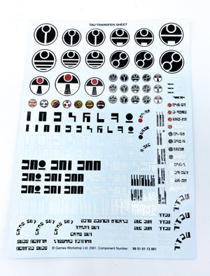 Warhammer 40k Tau Empire Decals Transfer Sheet - Tabletoploot