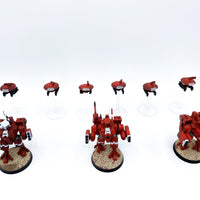 Warhammer 40k Tau XV8 Crisis Battlesuits Team detailliert bemalt - Tabletoploot