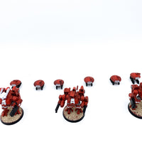 Warhammer 40k Tau XV8 Crisis Battlesuits Team detailliert bemalt - Tabletoploot