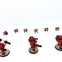 Warhammer 40k Tau XV8 Crisis Battlesuits Team detailliert bemalt - Tabletoploot