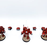 Warhammer 40k Tau XV8 Crisis Battlesuits Team detailliert bemalt - Tabletoploot