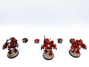 Warhammer 40k Tau XV8 Crisis Battlesuits Team detailliert bemalt - Tabletoploot