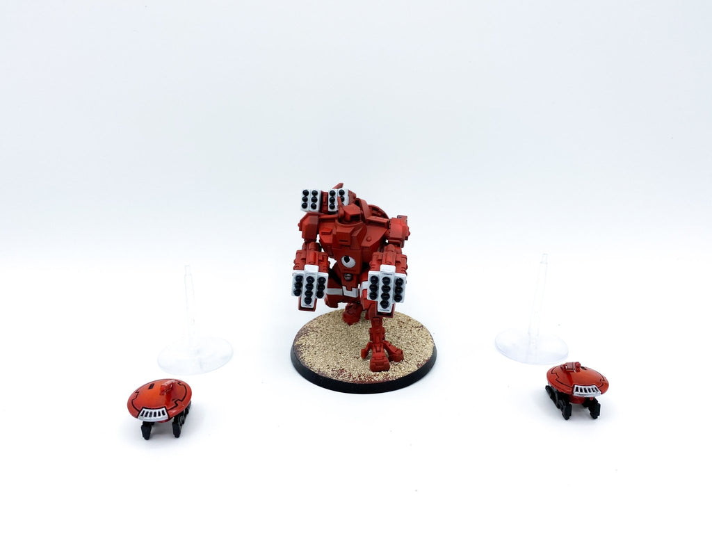 Warhammer 40k Tau XV88 Broadside Battlesuit detailliert bemalt games workshop