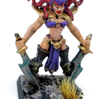 Warhammer Fantasy/AoS Dunkelelf aus Zinn (detailliert bemalt) - Tabletoploot