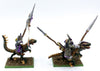 Warhammer Fantasy/AoS Dunkelelfen Echsenreiter aus Zinn sehr detailliert bemalt Games Workshop