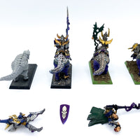 Warhammer Fantasy/AoS Dunkelelfen Echsenreiter größtenteils aus Zinn sehr detailliert bemalt - Tabletoploot