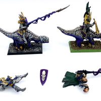 Warhammer Fantasy/AoS Dunkelelfen Echsenreiter größtenteils aus Zinn sehr detailliert bemalt - Tabletoploot