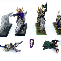 Warhammer Fantasy/AoS Dunkelelfen Echsenreiter größtenteils aus Zinn sehr detailliert bemalt - Tabletoploot