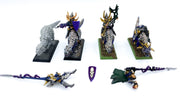 Warhammer Fantasy/AoS Dunkelelfen Echsenreiter größtenteils aus Zinn sehr detailliert bemalt - Tabletoploot