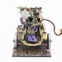 Warhammer Fantasy/AoS Dunkelelfen Echsenstreitwagen aus Zinn sehr detailliert bemalt Games Workshop